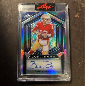 RARE 2023 BROCK PURDY AUTO CARD /194 LEAF METAL CONTINUUM SAN FRANCISCO 49ERS